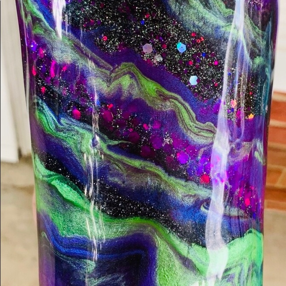 Handmade glitter tumbler